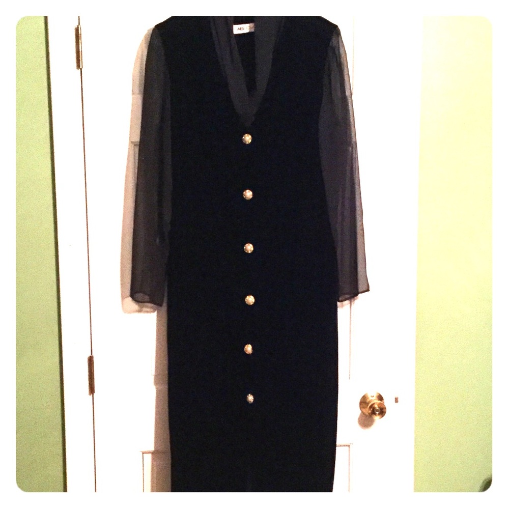 Black velvet holiday dress - Picture 1 of 2